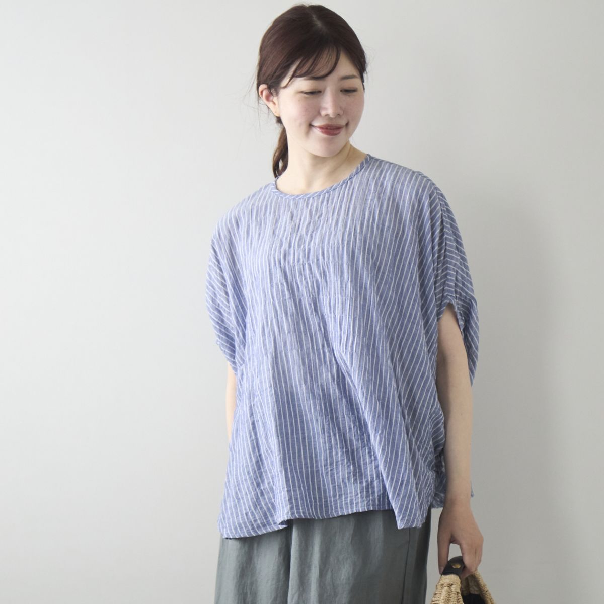 ストライプ ネイビー